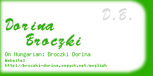 dorina broczki business card